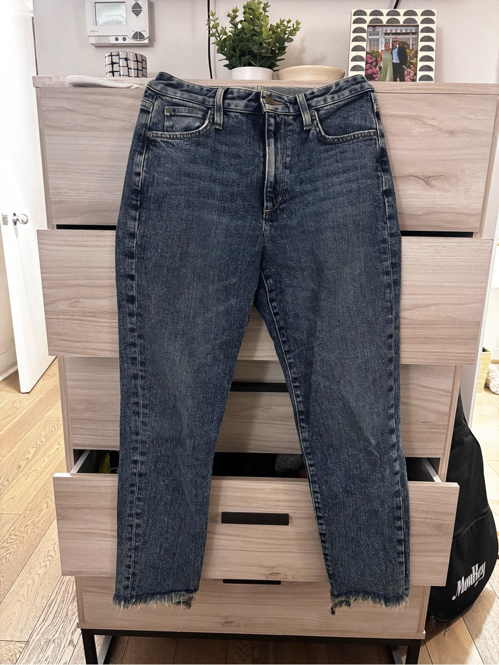 Joe's Jeans High Rise Skinny Ankle Jeans Straight Leg Blue Jeans